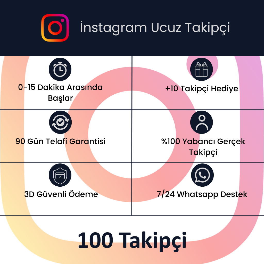 İnstagram Ucuz 100 Takipçi