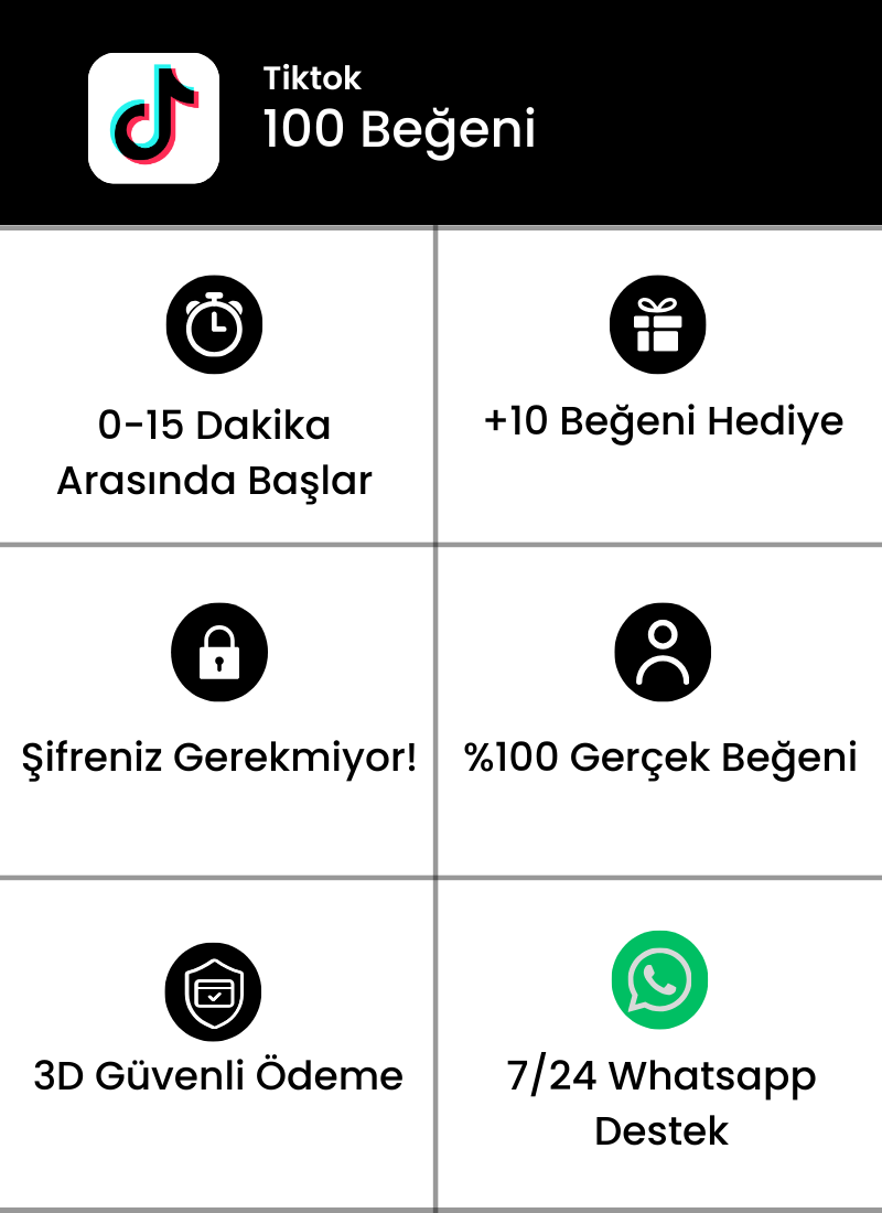 Tiktok 100 Beğeni
