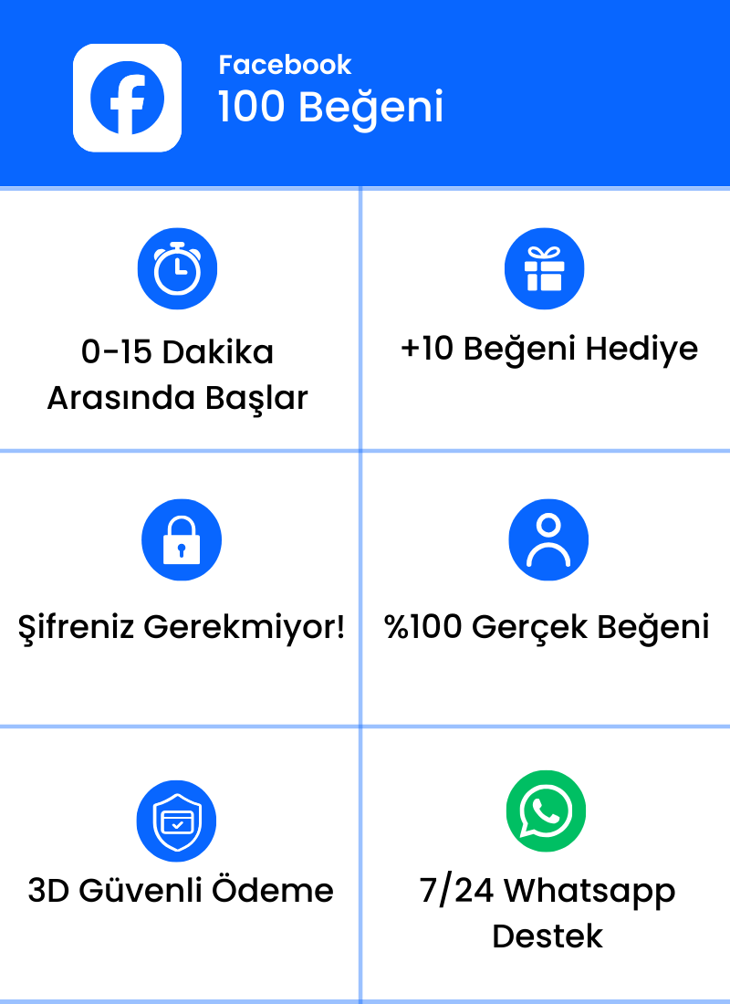 Facebook 100 Beğeni