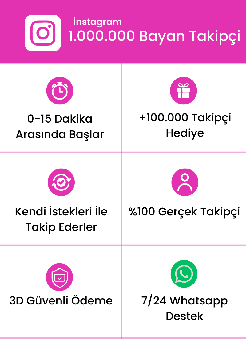 Instagram Bayan 1.000.000 Takipçi