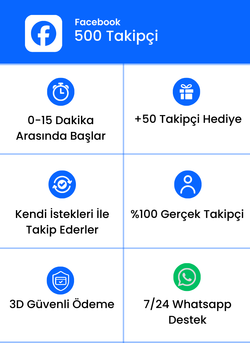 Facebook 500 Takipçi