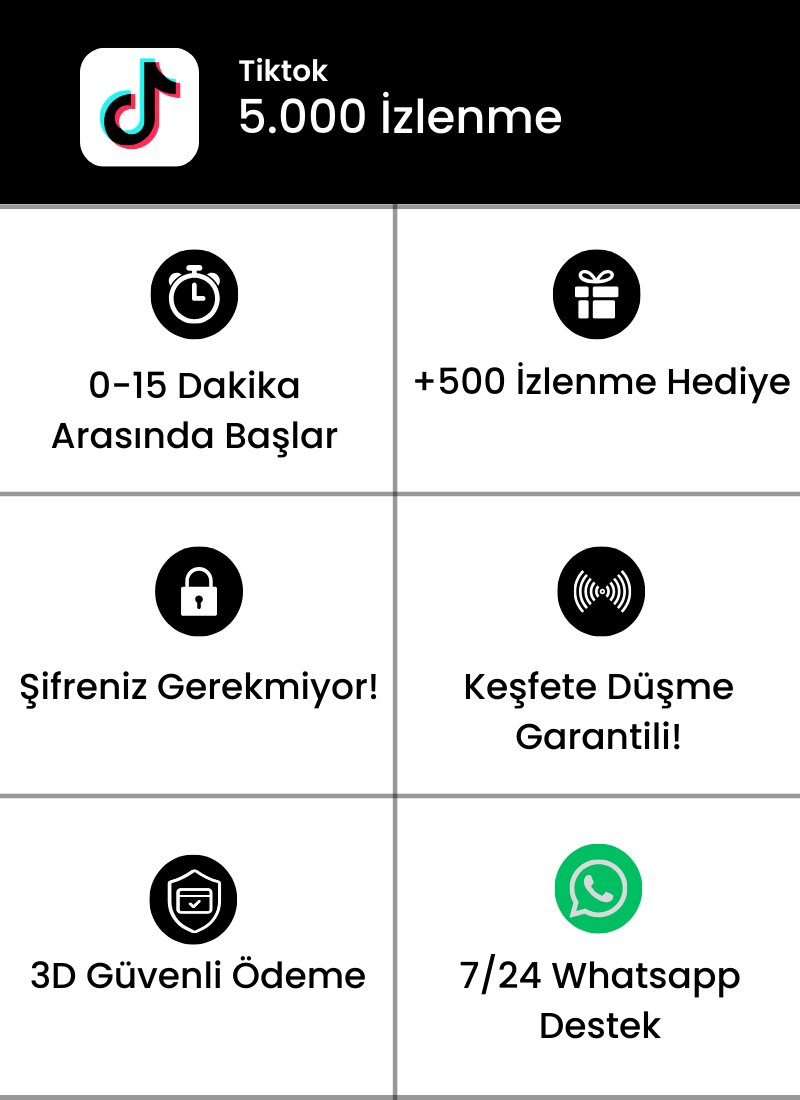 Tiktok 5.000 İzlenme