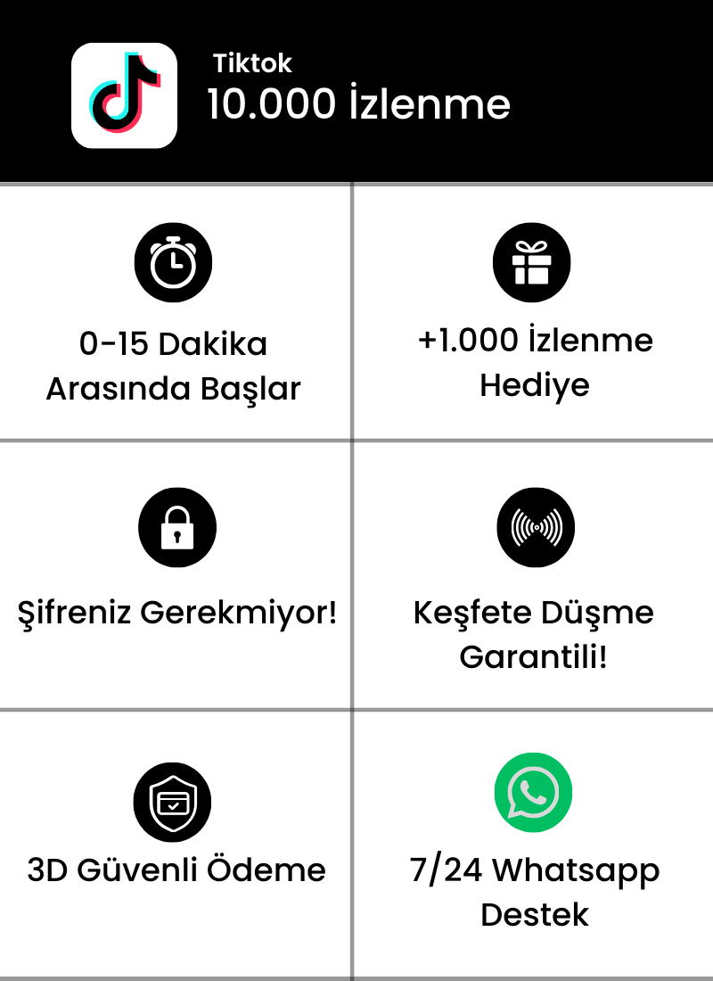 Tiktok 10.000 İzlenme