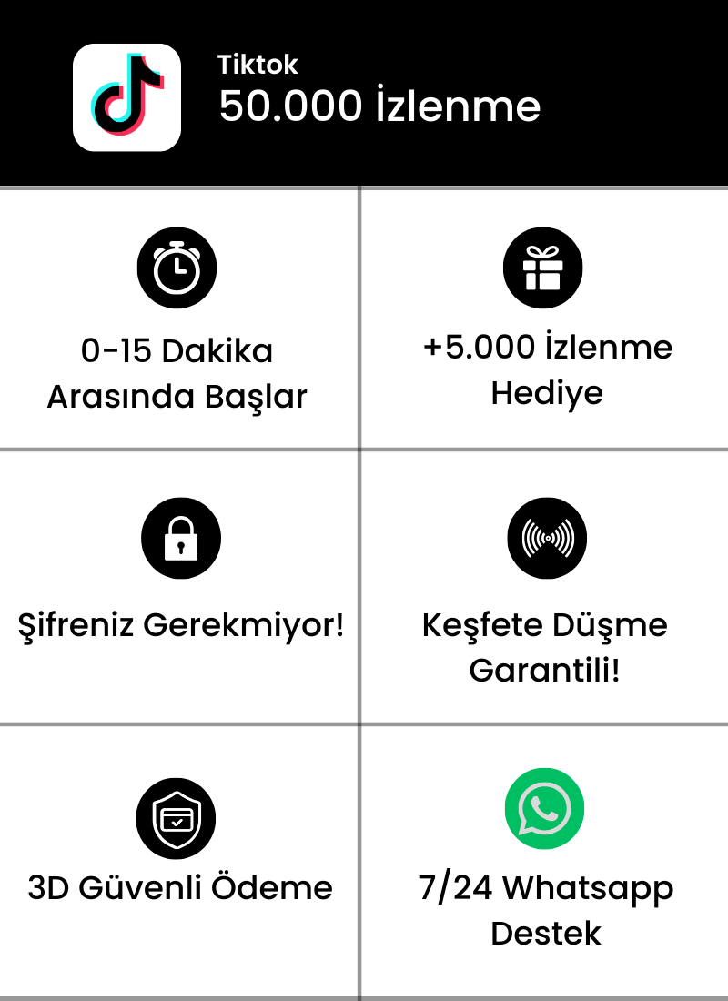 Tiktok 50.000 İzlenme