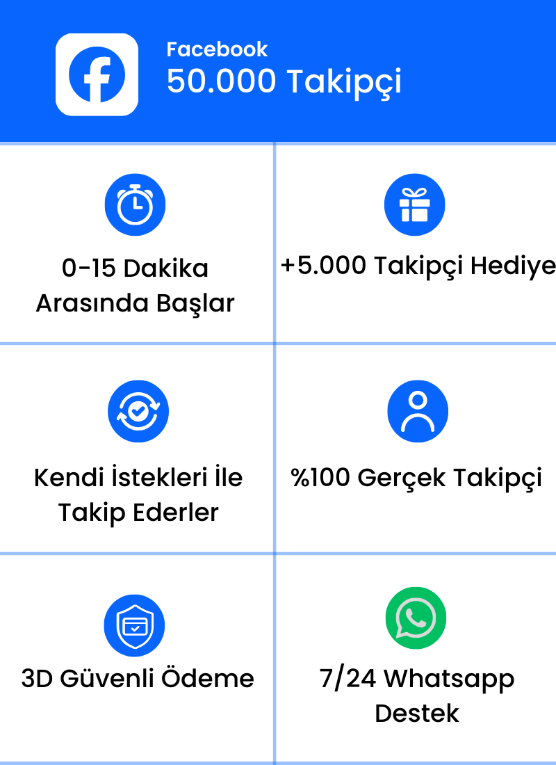 Facebook 50.000 Takipçi